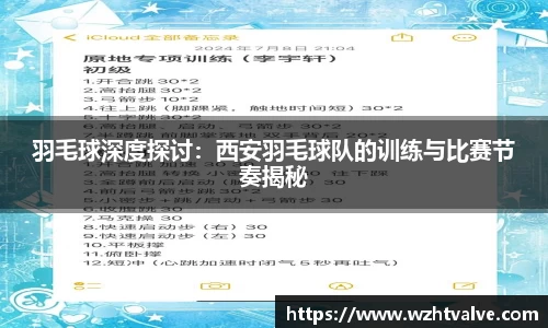 羽毛球深度探讨：西安羽毛球队的训练与比赛节奏揭秘